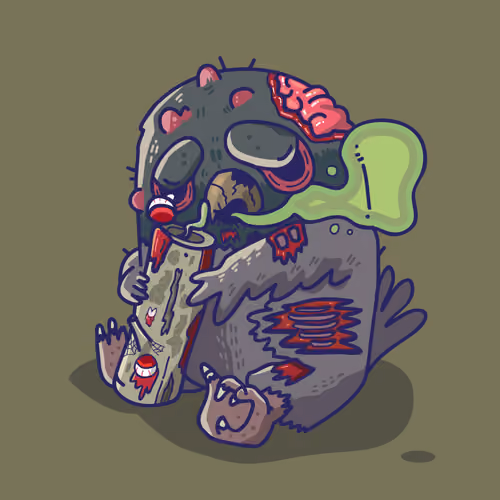 ZOMBIE DRUNK PIGEON