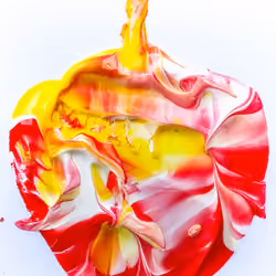 Adam's apple - Acrylic fluid paint abstraction #026