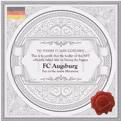 Biggest FC Augsburg Fan in the Metaverse