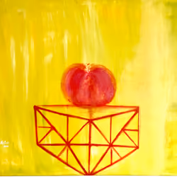 Apple on Cube