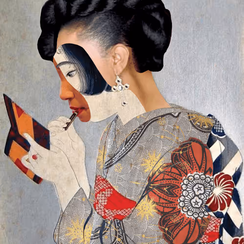 African Masks X Ukiyoe by Idris Veitch