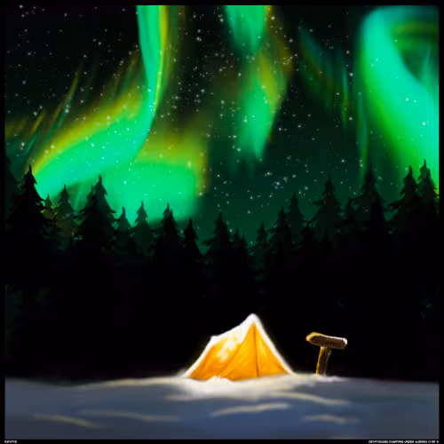 Cryptohigh Camping Under Aurora (1 of 1)
