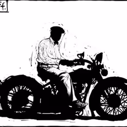 The One of an Old Dude on an Old Bike