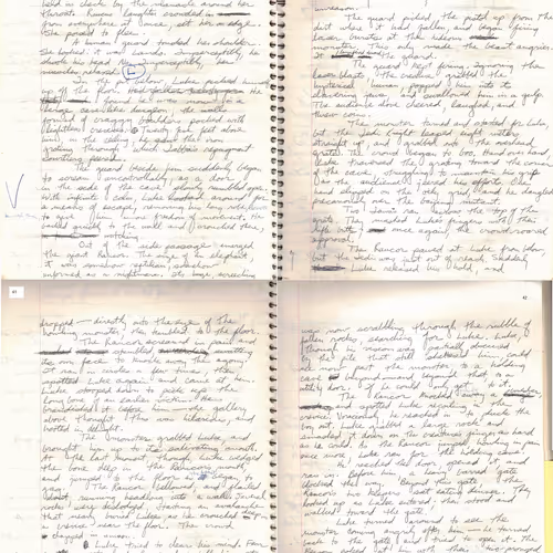 ROTJ Original Manuscript - Luke Kills the Rancor