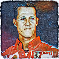 Street painting #69 Michael Schumacher