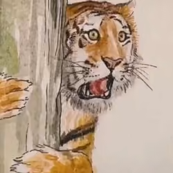 Surprised tiger