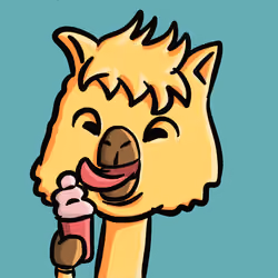Alpaca and ice cream.