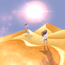 The golden sands of solitude.