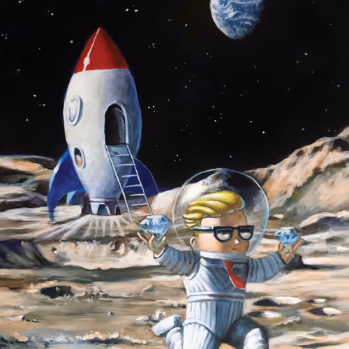 Diamond Hands Rocket Moon