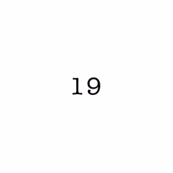 Numeral #19