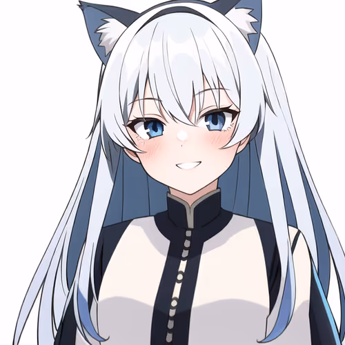 white cat's smile