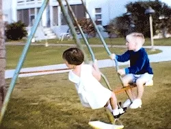 #021 Kids See-Saw Swing Loop - 1970s - Found Footage NFT: Super 8 + 8mm