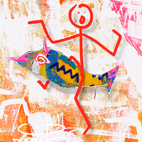 Riding fish.