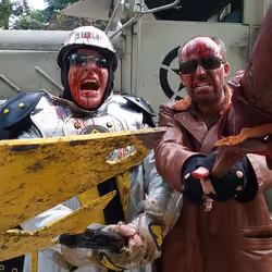 Steelman and Tommy Two Times bustin skulls