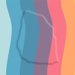 Embossed Rock ID 45 - Rainbow
