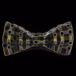 Sapphire Stone Plaid Bow Tie