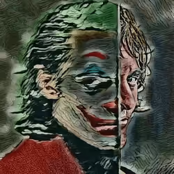 Joker - Fearfully Peering Past the Clown