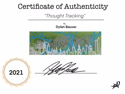 Dylan Bauver Certificate of Authenticity