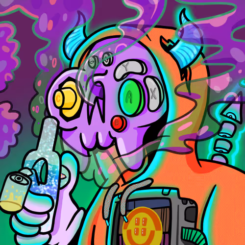 Smoking Skull #242