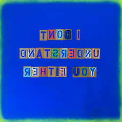 I Don't Understand You Either (blue)