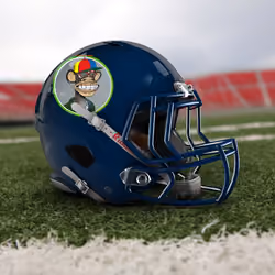 Bored Ape #3801 American Football Helmet