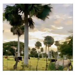 Palm Trees And Cows