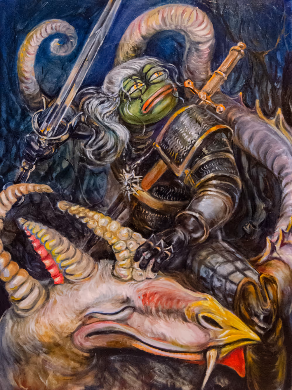 Pepe Witcher Killing Cockatrice