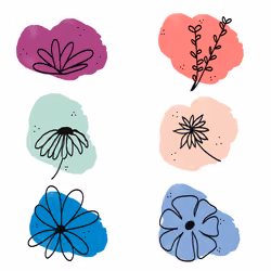 Flower sketch collage #1