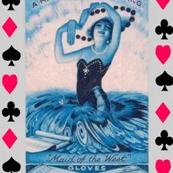 ArtstyleCard #10 - Peacock Dress Girl / GLOVES Advertising Art