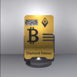 Bitcoin Diamond Edition Card - Gold/Gold