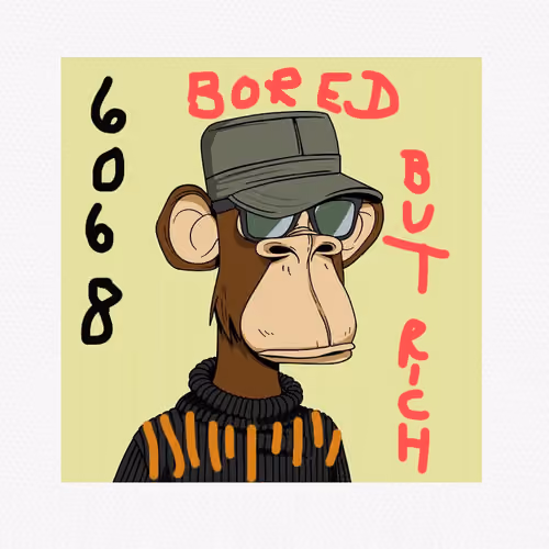 Bored Ape 6068 Bored but Rich