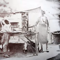 Earliest known photo of a doner kebab