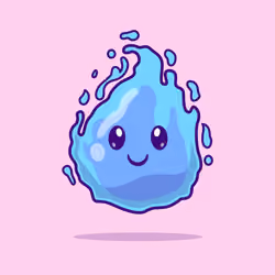 Cute water element cartoon