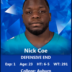 Nick Coe – MIAMI DOLPHINS 1/3