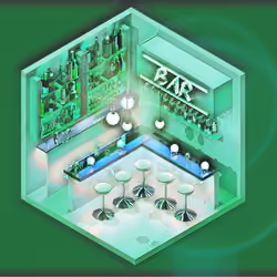 Bar mint green