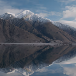 Majestic Glass Lake & Mountains