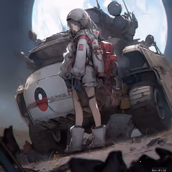 Alone on the moon