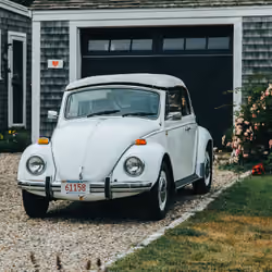 Vintage Rides #7 - White Volkswagen Beetle