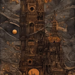 Haunted Castle with Full Moon