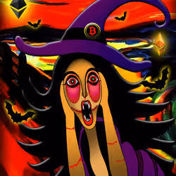 The Halloween of Crypto Lady  #  013  #  Rare 