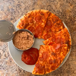 Pepperoni Pizza & a Tin of Tuna 