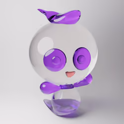 Mitama-crystal parts purple #026