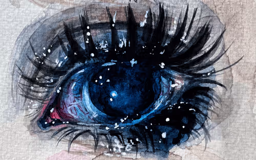 Watercolor eyes.