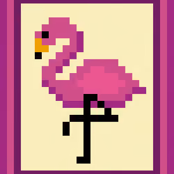 Crypto Pet #05: Pixel Flamingo