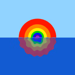 Rainbow reflection