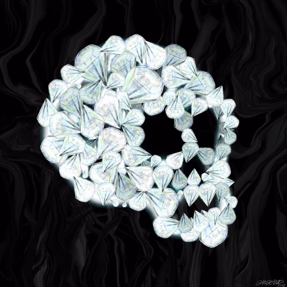 Gangland Skull #335 - "Diamond Mindset" - by Eddie Gangland