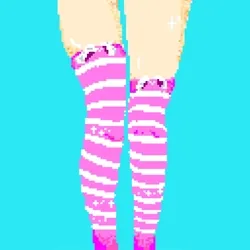 pixelart bunny overknee pink #3