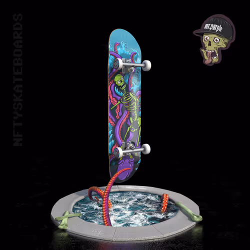 nftyskateboards NFT#053 - Mr. Purple "Eight Arms Or Die" 1:1