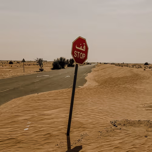 Dubai Half Desert Roads Photography