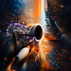Space Shuttle inside a Black Hole
